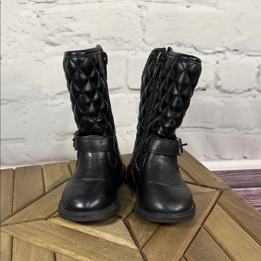 Carter's 5T Black Quilted Kids Boots and SmartFit 5‎ 1/2T Black Mary Jane Shoes